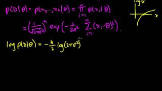 ML 43 MLE for univariate Gaussian mean [upl. by Montano841]