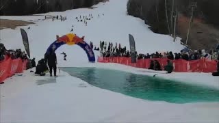 Pond skimming event at Holiday Valley in Ellicottville [upl. by Melc]