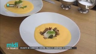 Velouté de carottes chèvres frais et croûtons citronnés [upl. by Abad1]