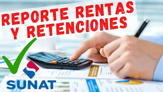 Certificado de Retenciones y Rentas SUNAT  Reporte Tributario de Renta y Retenciones 5ta Categoria [upl. by Aire]