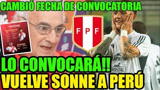 OLIVER SONNE CONVOCADO A LA SELECCION PERUANA POR JORGE FOSSATI PARA AMISTOSOS DE MARZO [upl. by Landau13]