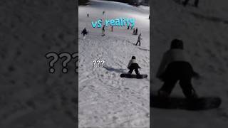 SNOWBOARDING AND SKIING EXPECTATION VS REALITY 😂❄️ it’s almost that time again 🏂⛷️ [upl. by Gurango]