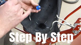 How to patch a tire the proper way using a patch plug to fixrepair a tire [upl. by Mamoun]