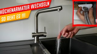 Wasserhahn austauschen montieren Küchenarmatur wechseln fix kitchen faucet  installation [upl. by Arehsat]