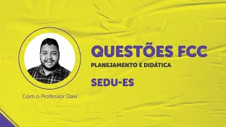 QUESTÕES FCC  CONCURSO SEDUES Aula 02 [upl. by Yrtnej]