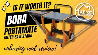 Bora Portamate PM8000 Miter Saw Stand Work Station with Folded Wings [upl. by Lisa]