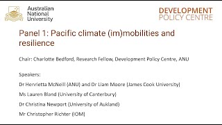 Panel 1 Pacific climate immobilities and resilience [upl. by Carson]