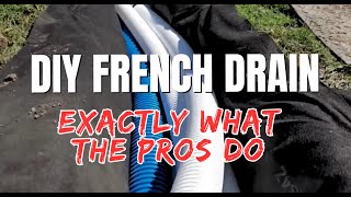 How To Install Perforated Pipe FRENCH DRAIN For Do It Yourself Job [upl. by Kappel299]