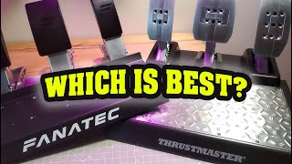 Fanatec CSL Pedals Load Cell VS Thrustmaster TLCM pedals 🎯SHOOTOUT🎯 Which one should YOU get [upl. by Idid]