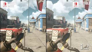 Wolfenstein 2 Switch Portable Mode Version 12 Comparison [upl. by Enovad973]