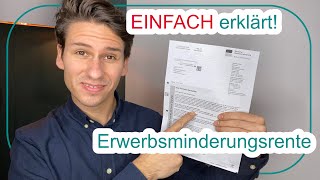 Erwerbsminderungsrente EINFACH erklärt  kurz und knapp [upl. by Yerxa]