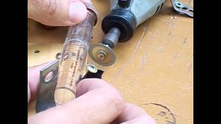 Como cortar seringa de vidro e tubo de ensaio  How to cut glass syringe for Stirling engine [upl. by Adaminah]