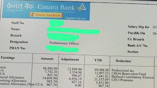 Newly joined IBPS PO Salary Slip  Canara Bank  Amrita Konar IBPS PO [upl. by Olihs]