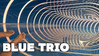 BlUE TRIO Water Slide in Water Park Aqualand Moravia Czech Republic Crazy Aquapark videos [upl. by Vizza119]