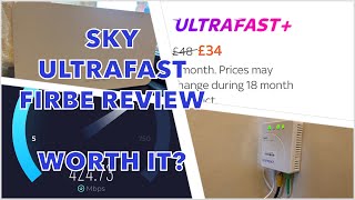 UK Sky Full Fibre Broadband Review  500mbs [upl. by Noneek]