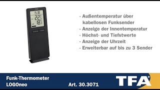 TFA Dostmann FunkThermometer LOGOneo 303071 [upl. by Liartnod]