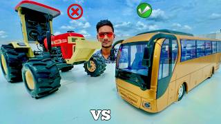 RC Swaraj 855 Tractor Vs RC Big Luxury Bus  Chatpat toy TV [upl. by Erlond]