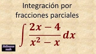 Integración por fracciones parciales  Ejercicio 1  La Prof Lina M3 [upl. by Brigitte]