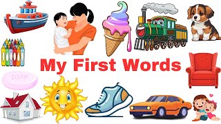 My First Words  Baby Learning Video Clips  Babys First Words [upl. by Leivad281]