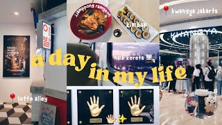 a day in my life pergi ke jakarta naik kereta main ke kwangya lotte alley korean food 🚉🥤🍜 [upl. by Verner381]