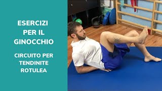 Esercizi per il ginocchio  Circuito per tendinite rotulea [upl. by Nahtonoj969]