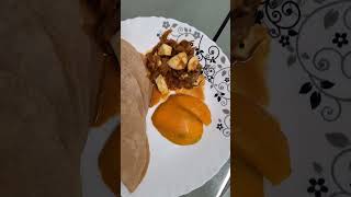 healthy breakfast foodie foodiesofinstagram chappathi mango eggs foodlover [upl. by Reivaxe]