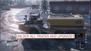 SnowRunner Unlock all Trucks amp Upgrades [upl. by Christyna796]