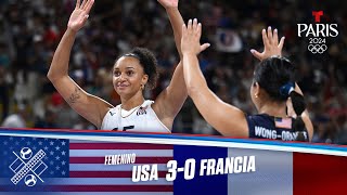 Highlights Voleibol USA vs Francia 30  Juegos Olímpicos París 2024  Telemundo Deportes [upl. by Pizor]