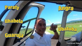 Rotina de PILOTO HELICÓPTERO POUSANDO e DECOLANDO em HELIPONTOS no litoral [upl. by Esital]