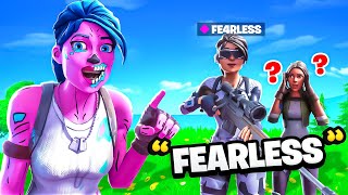 I PRETENDED to be FEARLESS with a VOICE CHANGER in Fortnite It Worked [upl. by Gothart]