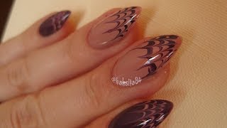 Manicure Hybrydowy Semilac  Jak zrobić pajęczynkę  Basevehei [upl. by Jojo]