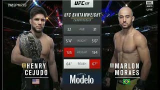 UFC238 BANTAMWEIGHT CHAMPIONSHIP HENRY CEJUDO vs MARLON MORAES FULL MATCH [upl. by Eardnoed]