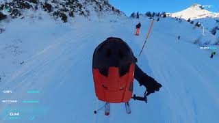 Virtual Ski MARMOLADA downhill skiing 4K Dolomiti Superski [upl. by Whang]