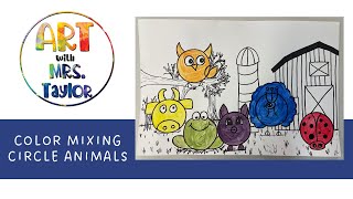 Color Mixing Circle Animals [upl. by Eimar187]