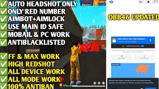 Ob46 update no drag body headshot config file free fire aimbotaimlock  free fire Max headshot hack [upl. by Aicilev]