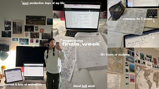 ENGINEERING FINALS WEEK 🎱💻 most productive days ever cramming for 5 exams extreme burnout [upl. by Reilamag]