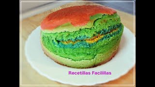 ️‍🌈 Receta Bizcocho de Colores Especial para Tartas y Rellenar ️‍🌈 [upl. by Harrod]