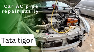 Car AC pipe repair easily [upl. by Atinuahs]