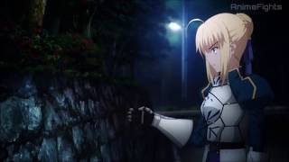 Fate stay night Unlimited Blade Works  Assassin VS Saber [upl. by Linnie]