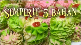 SEMPERIT 5 BAHAN🌸🌼semperit biskutraya biskut kuih kuihmuih kuihtradisi resepi [upl. by Pressman858]