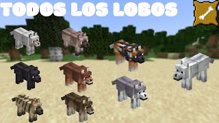 Cómo Conseguir Las 9 Variantes de lobo en Minecraft javabedrock [upl. by Llewxam]