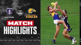 Match Highlights Fremantle v West Coast  AAMI Community Series  2022  AFL [upl. by Nnylirehs]