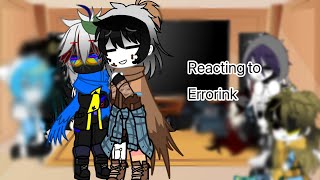 Sans aus react to Errorink no hate pls [upl. by Nadnerb]