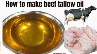 HOW TO MAKE TALLOW OIL  EASY WAY TO EXTRACT ANIMAL FAT FOR SOAP PRODUCTION [upl. by Okire755]