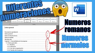 Como insertar dos numeraciones distintas en un mismo documento en word  Tutorial  Microsoft Word [upl. by Amarette397]