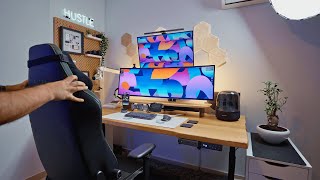 Ultimate Dual Stacked Monitor Setup ULTRARM Heavy Duty Mount Unboxing [upl. by Nabois]