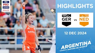 Netherlands v Germany  Match 76  Mens FIH Hockey Pro League Highlights [upl. by Witty]