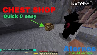 How To Make Chest Shop In Your Minecraft Aternos Server [upl. by Nywnorb919]