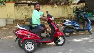 HANDICAPPED PEOPLE SCOOTERS BY BAJEE AND SONS call or whatsapp to 9848458025 [upl. by Hairas]