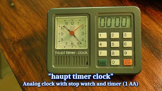 Vintage quothaupt timer clockquot ► Analoge Uhr mit Stoppuhr Timer ► Analog clock with stop watch amp timer [upl. by Bunow4]